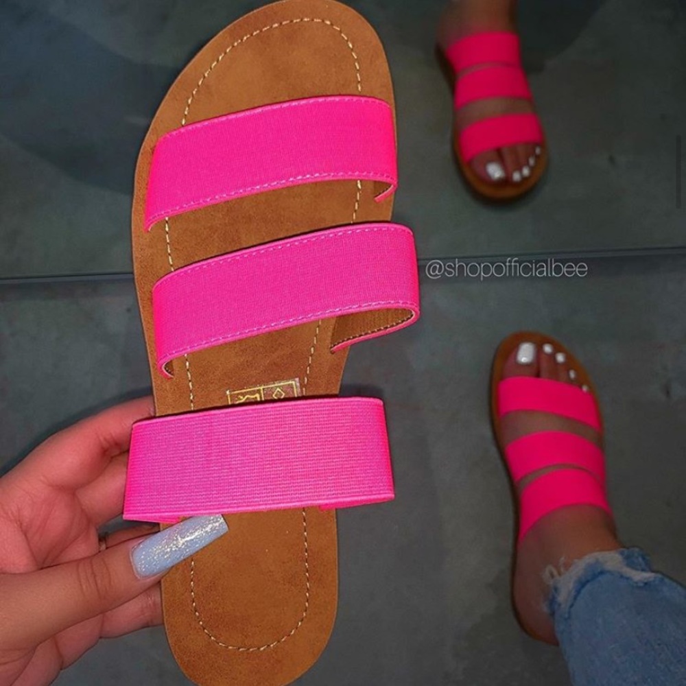 ShopOfficalBee 3 Strap Sandal Pink